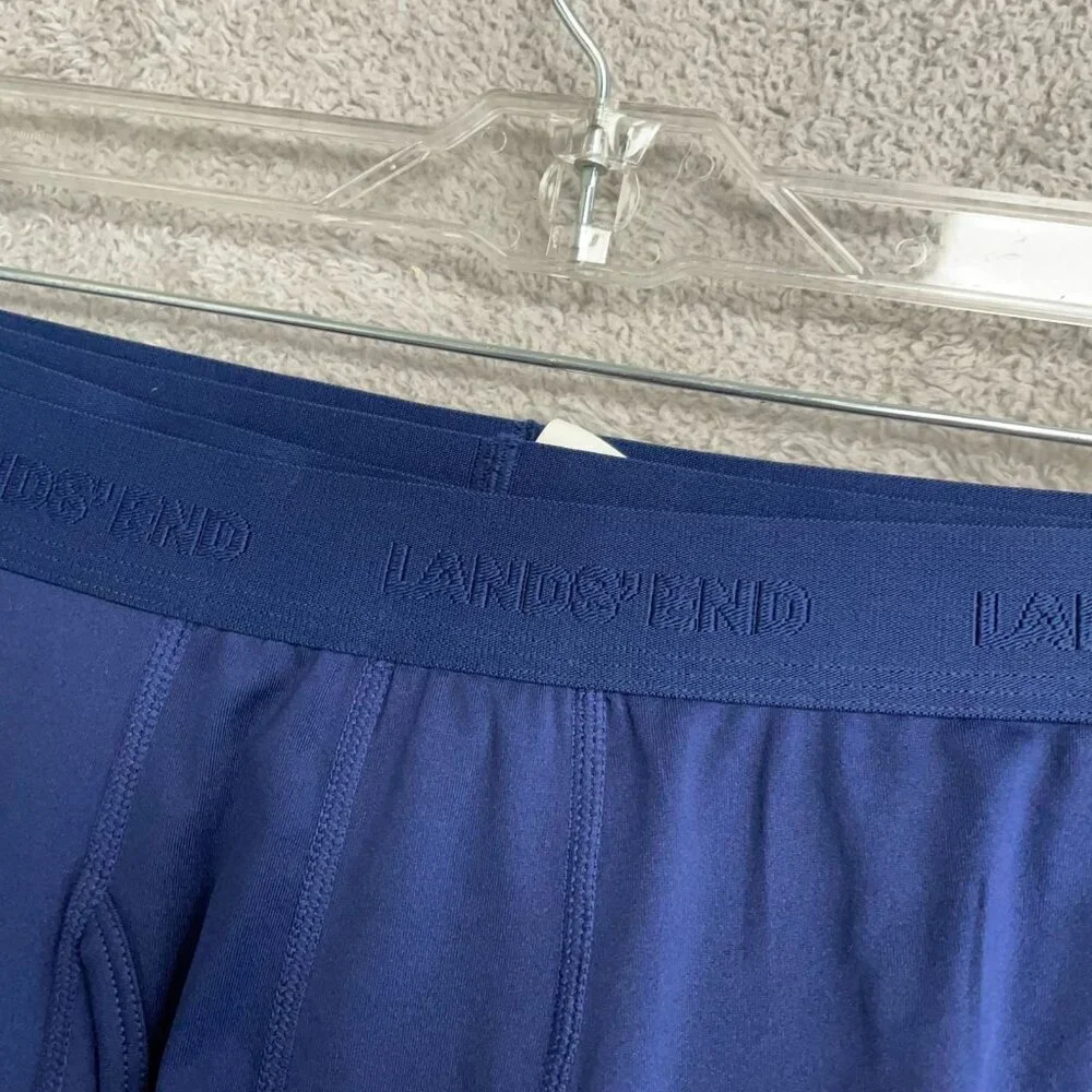 NEW Lands' End Men's XL Boxer Brief Underwear Deep Sea Navy 3 Pack